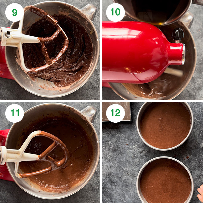 step by step picture collage of making eggless ferraro rocher cake