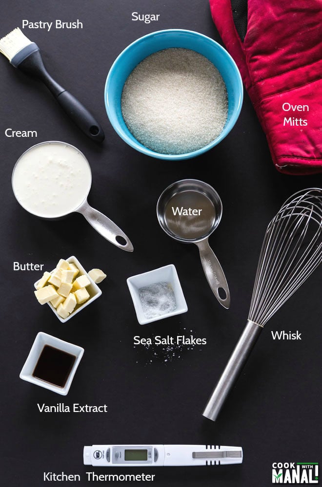 Ingredients For Salted Caramel Sauce