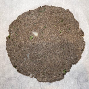 rolled buckwheat flour dough