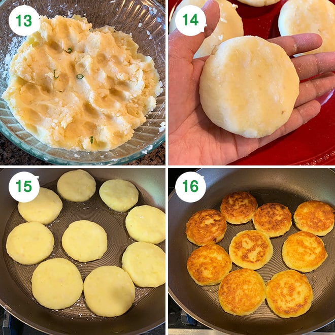 step by step pictures of making ragda patties
