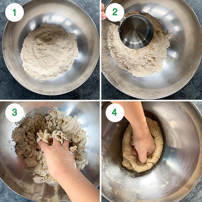 step by step picture collage of making roti, indian flatbread at home