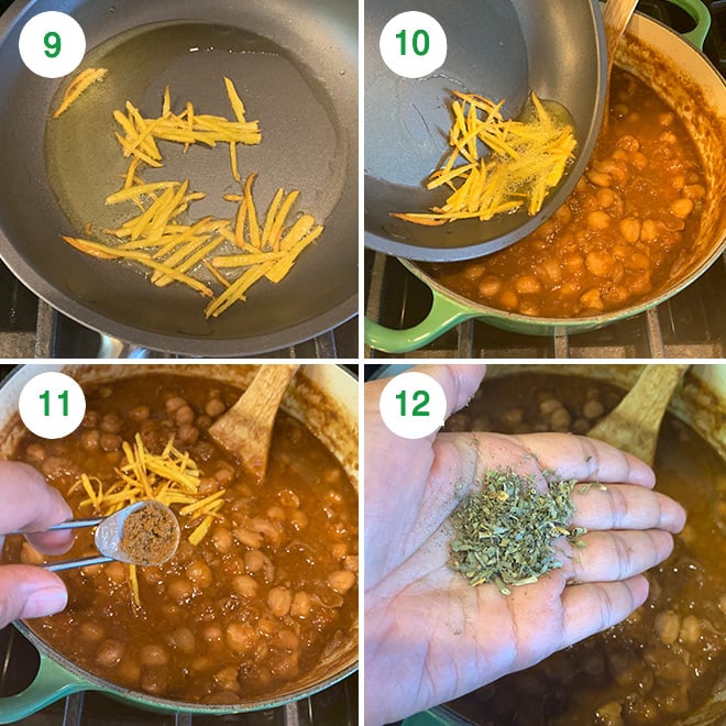 step by step picture collage of making samosa chaat