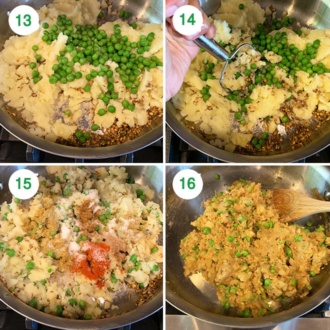 step by step picture collage of making samosa at home