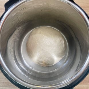 dough placed in steel bowl