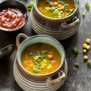 bowl of sweet corn soup